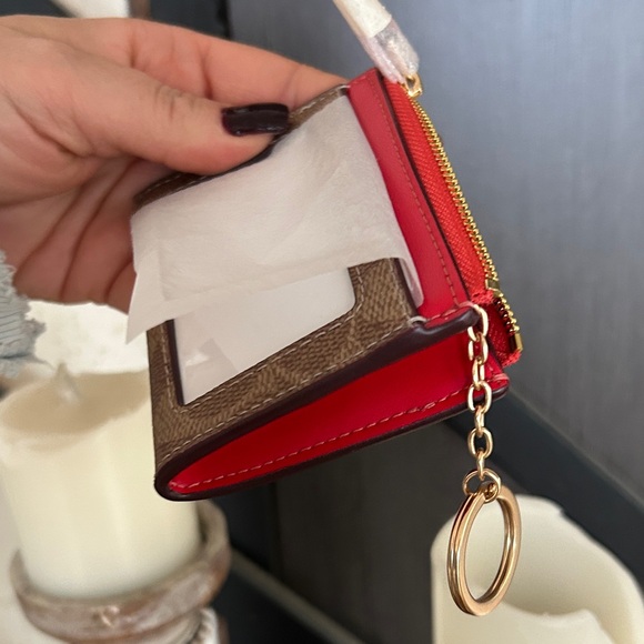 Coach New Mini Skinny Id Case In Signature Canvas - Picture 4 of 8